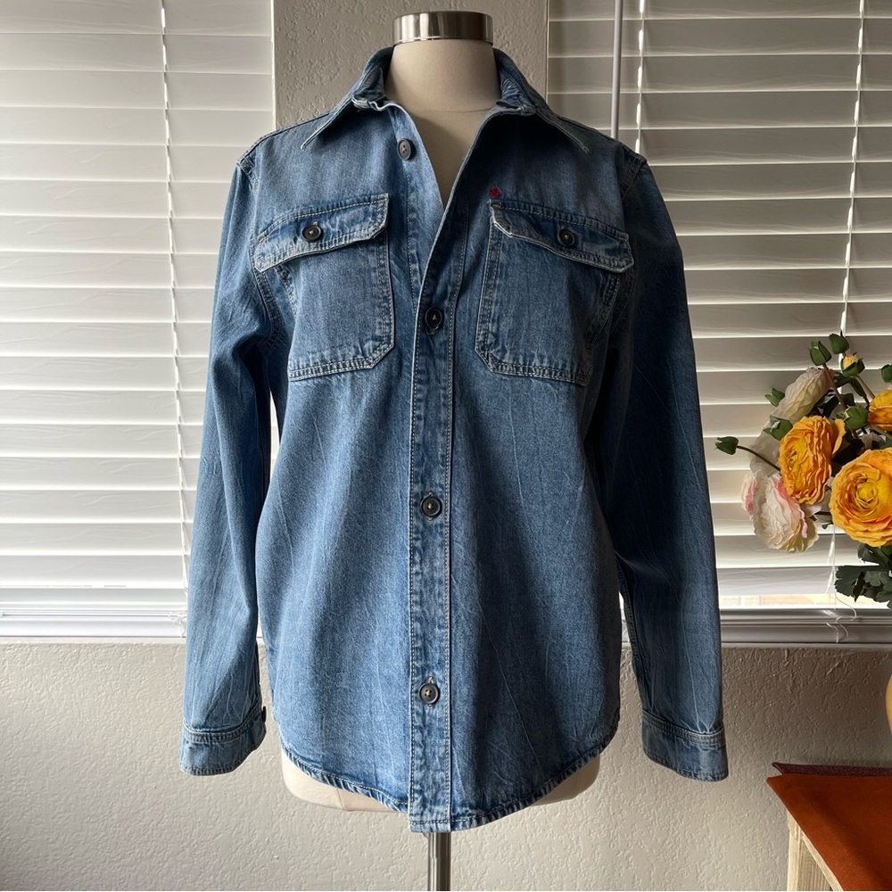 Buffalo David Bitton Blue Denim Jacket Size S/P